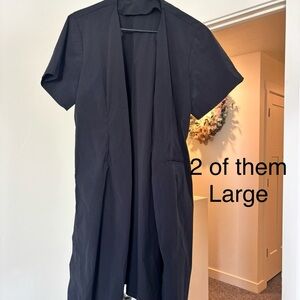 Black Short Sleeve Open Front Cardigan